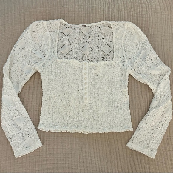 Free People corset, smocked top size large - Picture 7 of 10